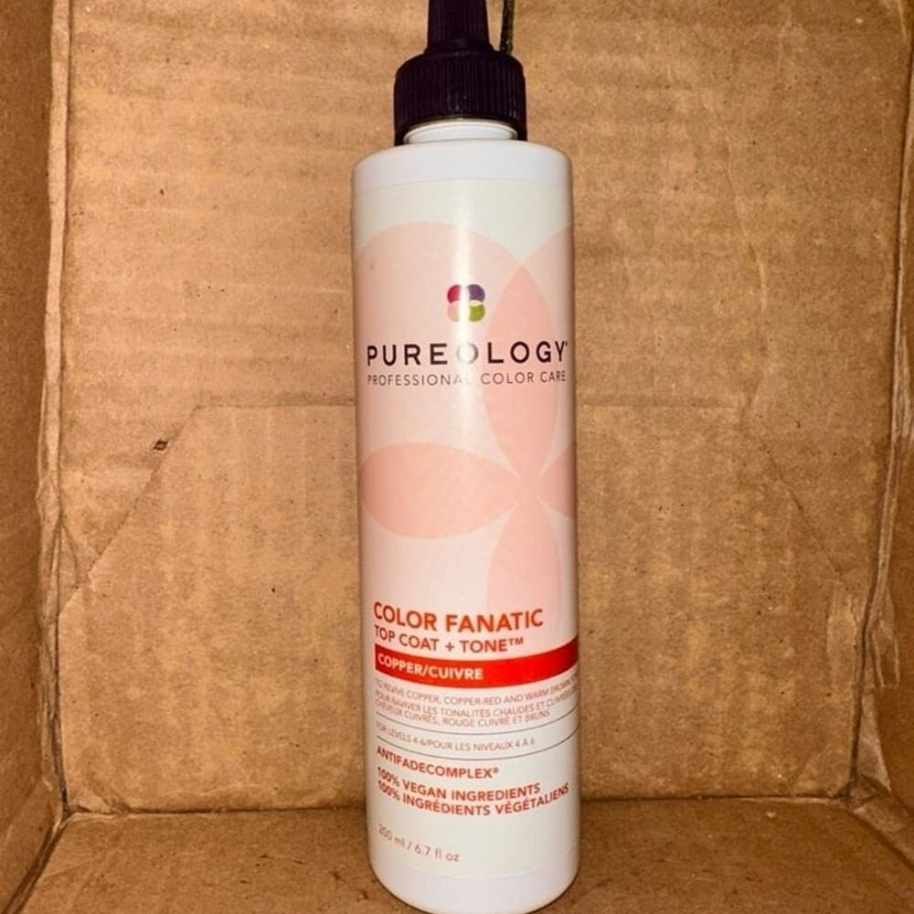 Pureology Color Fanatic Top Coat + Tone‎ Copper High Gloss Treatment Vegan 6.7oz